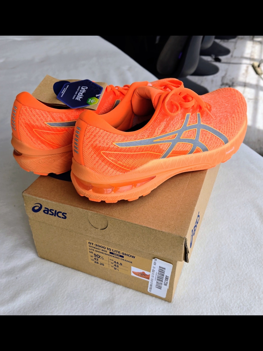 ASICS GT-2000 10 Lite-Show Running Shoes – Shocking Orange – Men's Size 10.5 - Picture 2 of 14